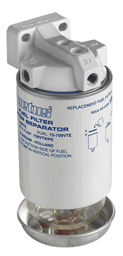Vetus Water Separator Fuel Filter CE/ABYC Max 280Hp