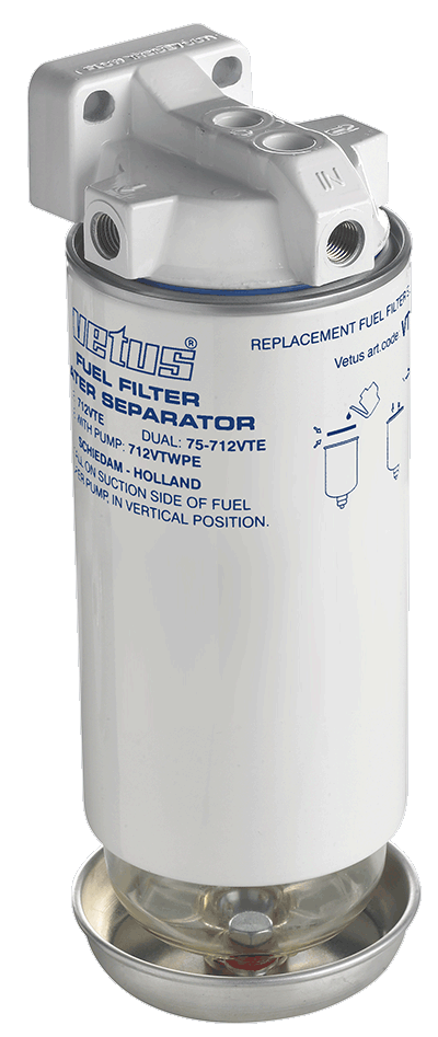 Vetus Water Separator Fuel Filter CE/ABYC Max 450Hp