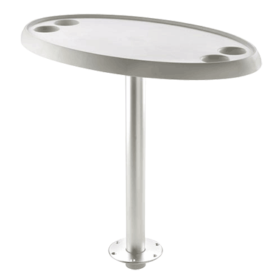 Vetus Oval Table 76x45cm - Quick Remove Pedestal & Base Plate - 68cm