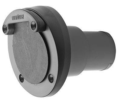 Vetus Plastic Transom Exhaust Connection with Check Valve 50