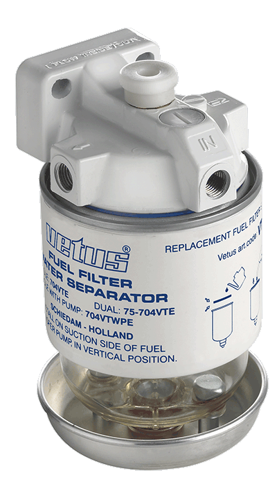Vetus Water Separator Fuel FilterCE/ABYC Max 140Hp with pump