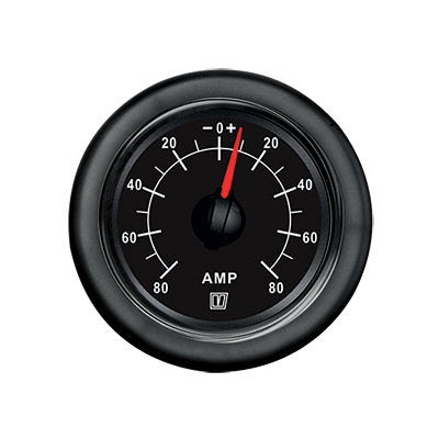 Vetus Ampmeter Black 12/24v +/- 50A cut-out 52mm