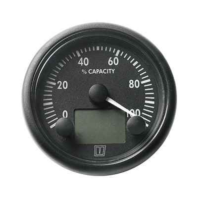 Vetus Energy Consumption Gauge Black 12/24v with 200 Amp shunt