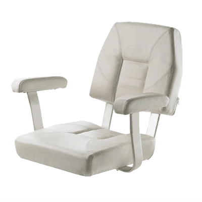 Vetus SKIPPER Classic Helm Seat With Arm Rests - white