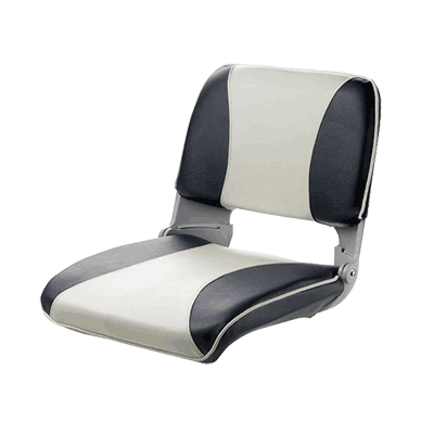 Vetus CREW Deluxe Lightweight Folding Seat - Dark Blue & White