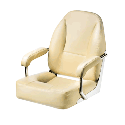 Vetus MASTER Helm Seat - Stainless Steel Frame - Cream