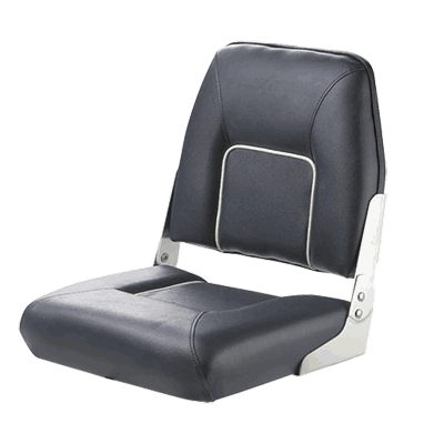 Vetus FIRST MATE Deluxe Folding Seat Dark Blue - White Seams