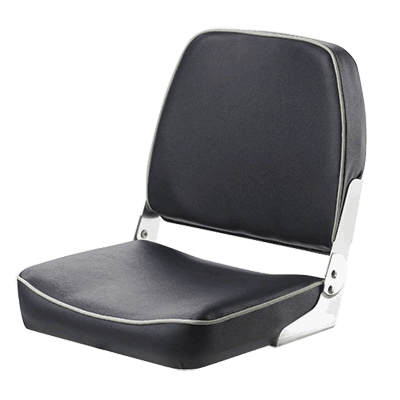 Vetus FISHERMAN Classic Folding Seat - Dark Blue - White Seams