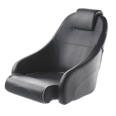 Vetus KING Helm Seat Flip-Up Squab Dark Blue - White Seams