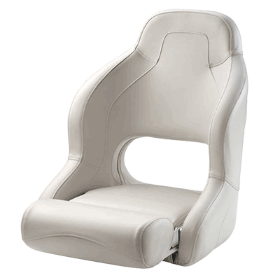 Vetus PILOT Sports Helm Seat - Flip-Up Squab - White