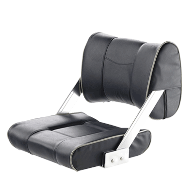 Vetus FERRY Helm Seat - Adjustable Backrest - Dark Blue - White Seams