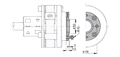 Vetus FLANGE1 Gearbox adapter.