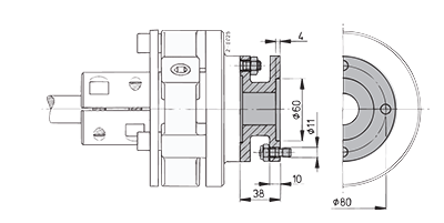 Vetus FLANGE2A Gearbox adapter.