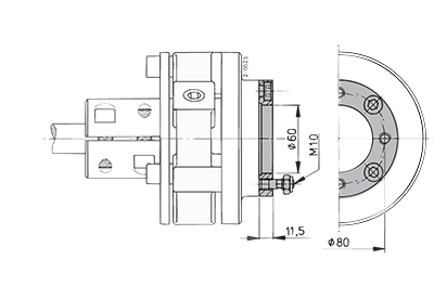 Vetus FLANGE2 Gearbox adapter.