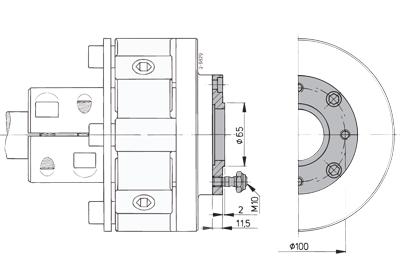 Adapter flange for Yanmar KM4A; KM4A1; KMH4A; KBW20-1; KBW21