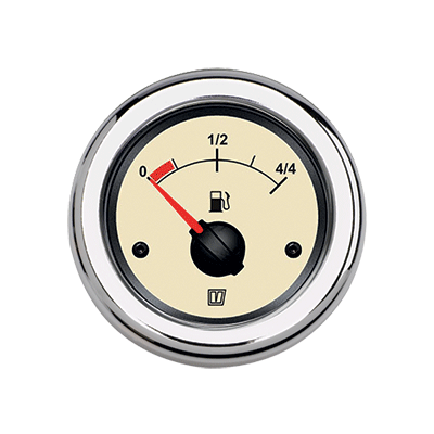 Vetus Fuel Level Indicator Cream 12/24v cut-out 52mm
