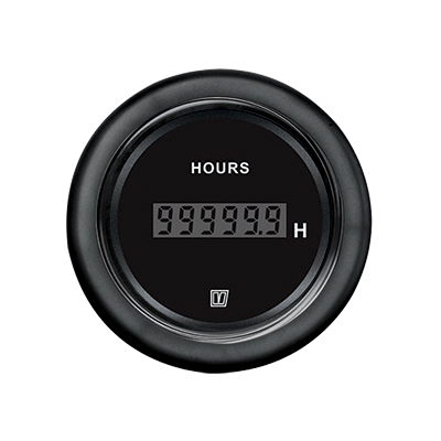 Vetus Hour Counter Black 12/24v cut-out 52mm