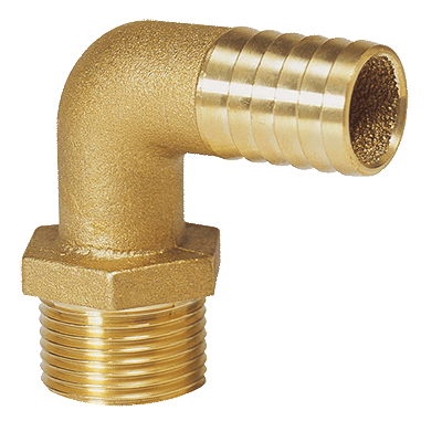 Brass 90 degree hose pillar G 3/4 - 19 mm