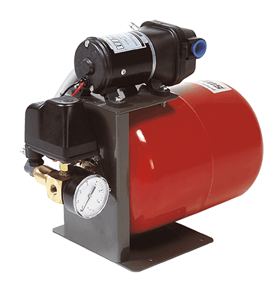 Pressurised water system 24 Volt deluxe with 8 litre tank