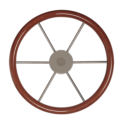 Vetus Steering wheel with mahogany rim type KW38 Ø 380