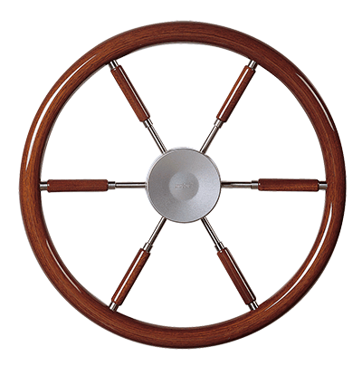 Vetus Steering wheel with mahogany rim and spokes type KWL38