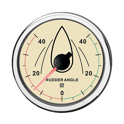 Vetus Rudder Position Indicator Cream 12/24v cut-out 100mm