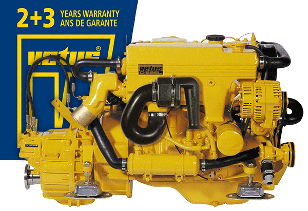 Vetus VH4.65 Hyundai Engine 65Hp FWC TMC345A 2:1