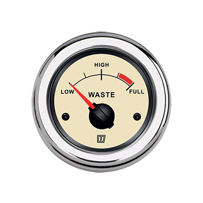 Vetus Waste Water Level Indicator Cream 12/24v cut-out 52mm