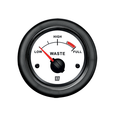 Vetus Waste Water Level Indicator White 12/24v cut-out 52mm