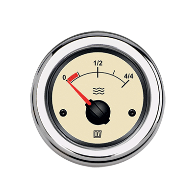 Vetus Water Level Indicator Cream 12/24v cut-out 52mm