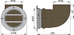 ERV110A Dimensions