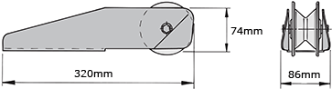 FRANCISW Bow Roller Dimensions.