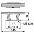 TAURUS01 Stainless Bollard Dimensions.
