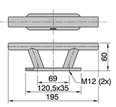 TAURUS02 Stainless Bollard Dimensions.
