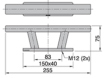 TAURUS03 Stainless Bollard Dimensions.