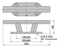 TAURUS06 Stainless Bollard Dimensions.