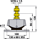 Vetus K40 Engine Mounts