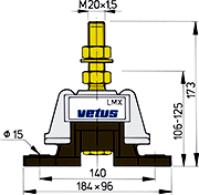 Vetus LMX340 Engine Mounts