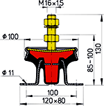 Vetus MITSTEUN Engine Mounts