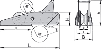 Vetus ASTERIX Bow Roller.