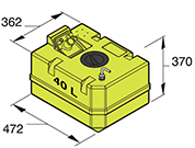 WTANK40C Dimensions